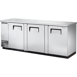 Refrigerador contra-barra de 90-3/8", 3 puertas, puertas sólidas, exterior de acero inoxidable