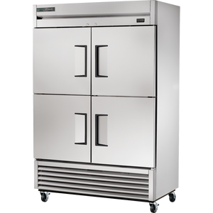 Congelador vertical de 54-1/8", 4 puertas, puertas sólidas, medias puertas, batientes, 6 repisas