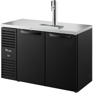 Refrigerador para bar de una zona de 52", 2 puertas, puertas sólidas, exterior negro