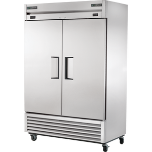 Refrigerador/congelador vertical de doble temperatura de 54-1/8", 2 puertas, puertas sólidas, batientes