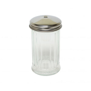 Dispensador de azúcar/queso de acero inoxidable 12 OZ tapa perforada con orificio superior