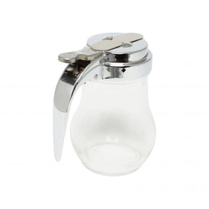 Dispensador de jarabe de vidrio 6 oz con tapa de zinc fundido