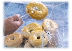 9" transparente pinzas con soporte y tether