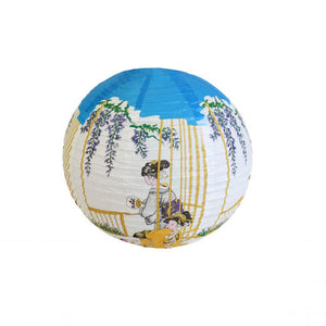 Linterna decorativa Geisha de papel y bambú 16"