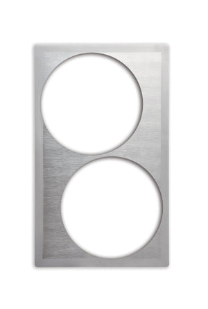 Miramar® acero inoxidable plantilla con satin edges para 2 grande redondo Miramar exhibición batería de cocina alimentos inse