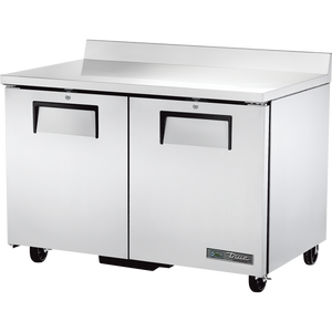 Mesa de trabajo refrigerada bajo mostrador de 48-3/8", 2 puertas, 4 repisas