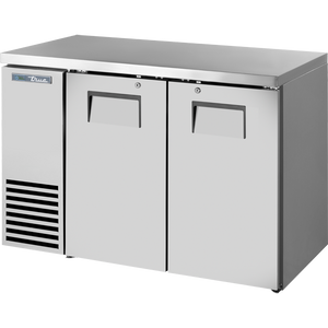 Refrigerador contra-barra de una zona de 48-1/8", 2 puertas, puertas sólidas, cubierta de acero inoxidable, exterior de acero inoxidable