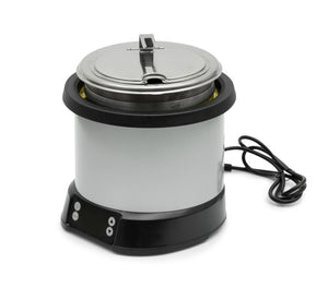 7 qt 230 V Mirage® sobre mostrador inducción retermalizador en acabado natural con clavija tipo UK