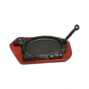 Set de tabla para steak de hierro fundido, 3 piezas