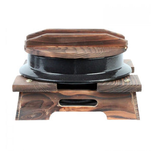 Bowl japonés para noodles de hierro fundido con tapa y base 40 oz