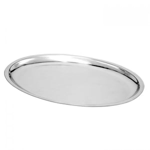 Platón sizzling ovalado de acero inoxidable 11 5/8" X 8"