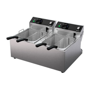 208-240 V 10 lb. estándar-servicio doble-pozo sobre mostrador fryer