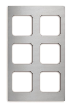 Miramar® acero inoxidable plantilla para 6 sexto Miramar contemporáneo alimentos insertos