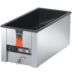 4-tercio 120 V Cayenne® modelo T 43 R Heat 'N Serve sobre mostrador retermalizador - 13.75 x 28.75 x 13.28" - 120 V, 1600 W, 