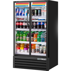 Refrigerador exhibidor de 30-7/8", 2 puertas, puertas de cristal