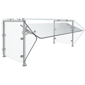 Protector de alimentos 59" Velocity ajustable de un lado para 4 insertos/pozos 4-Series sistema de servicio para área de aten