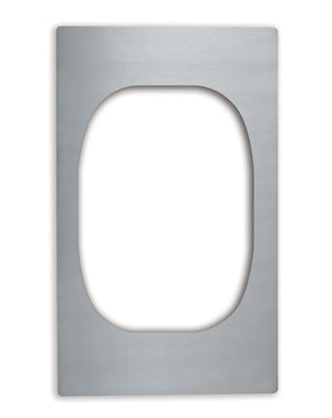Miramar® acero inoxidable plantilla con bordes lisos para 1 grande rectangular Miramar exhibición batería de cocina inserto p
