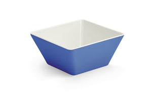 Medio cuadrado melamine cubic exhibición bowl en azul