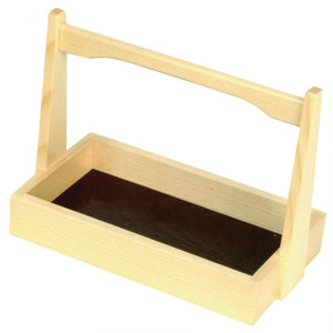 Dispensador de madera Shiraki para salsa con asa 6-1/2" x 3-3/4"