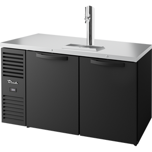 Refrigerador para bar de una zona de 60", 2 puertas, puertas sólidas, exterior negro