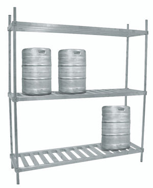 Rack para barriles de aluminio 60 x 20 x 76 pulg