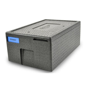 Full tamaño EPP aislado carrier con tapa para 6" de profundidad alimentos insertos, negro, 1-Series