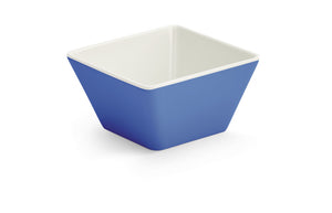 Extra-pequeño cuadrado melamine cubic exhibición bowl en azul