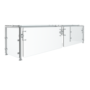 Protector de alimentos 73" Velocity ajustable estilo cafetería para 5 insertos/pozos 4-Series sistema de servicio para área d