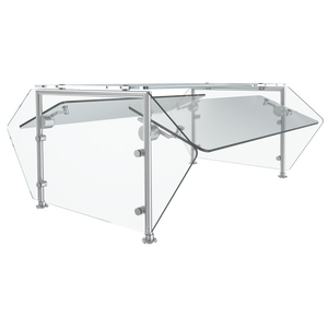 Protector de alimentos 59" Velocity ajustable de dos lados para 4 insertos/pozos 4-Series sistema de servicio para área de at