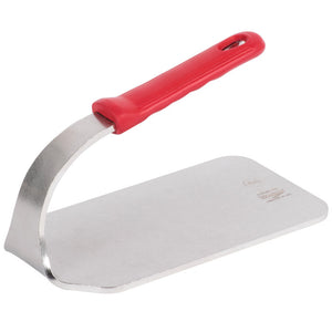 1 3/5-pound plano-bottom acero inoxidable steak weight con rojo mango de silicón