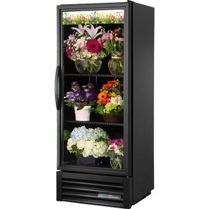 Refrigerador exhibidor de 24-7/8", 1 puerta, puertas de cristal, batientes, 2 repisas