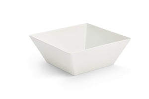 Extra-grande cuadrado melamine cubic exhibición bowl en blanco