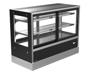 48" ancho 120 V cubed-vidrio sobre mostrador refrigerado deli exhibición carcasa con autoservicio y rear acceso