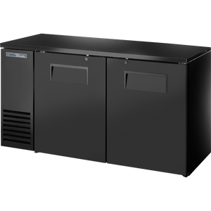 Refrigerador contra-barra de una zona de 60-1/8", 2 puertas, puertas sólidas, cubierta negra, exterior negro