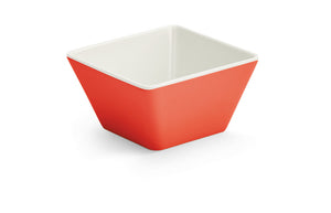 Extra-pequeño cuadrado melamine cubic exhibición bowl en rojo