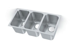 Tarja Triple-bowl pesado-weight acero inoxidable undermount welded-en