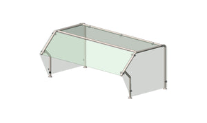 Protector de alimentos 47" ancho de un lado NSF contemporáneo Buffet con superior repisa 5-pozo/inserto