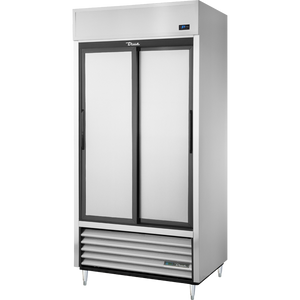 Refrigerador vertical de 39-1/2", 2 puertas, puertas sólidas, corredizas
