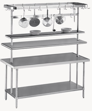 Rack colgante para ollas para mesa 72 pulg
