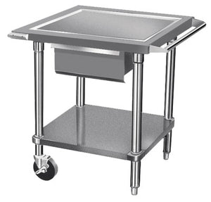 Base móvil para equipo 30 x 24 x 28 pulg acero inoxidable calibre 14