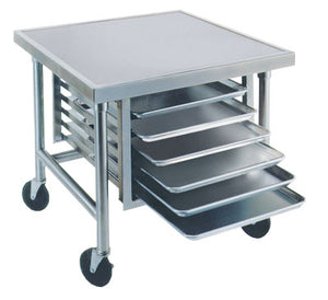 Mesa móvil para batidora de acero inoxidable 304 calibre 14 36 x 30 pulg