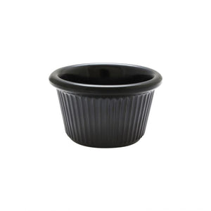 Ramekin acanalado de melamina 1 1/2 oz 2 1/2" negro