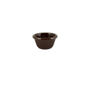 Ramekin acanalado de melamina 2 oz 2 7/8" chocolate