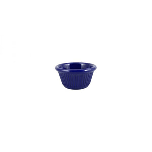 Ramekin acanalado de melamina 2 oz 2 7/8" azul cobalto