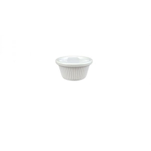 Ramekin acanalado de melamina 2 oz 2 7/8" blanco