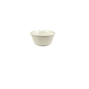 Ramekin acanalado de melamina 3 oz 3 1/8" hueso