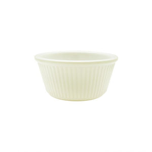 Ramekin acanalado de melamina 3 oz 3 1/8" hueso paquete retail
