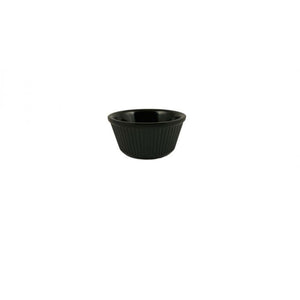 Ramekin acanalado de melamina 3 oz 3 1/8" negro