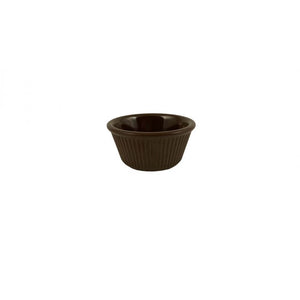 Ramekin acanalado de melamina 3 oz 3 1/8" chocolate