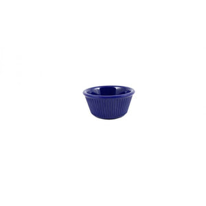 Ramekin acanalado de melamina 3 oz 3 1/8" azul cobalto